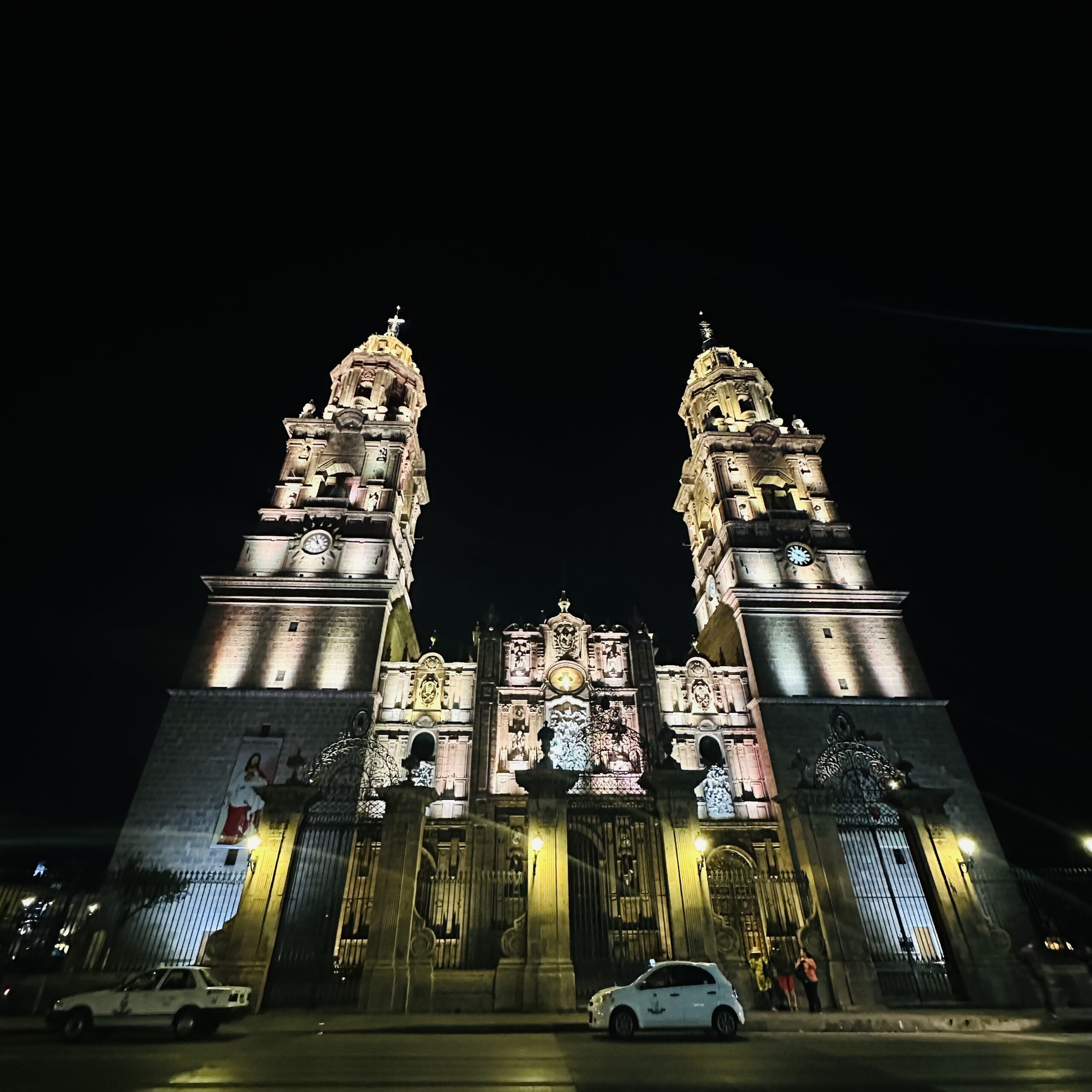 Catedral de Morelia de Noche